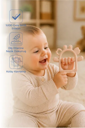 Babyjem Silikon Kolay Kavrama Diş Kaşıyıcı Pembe