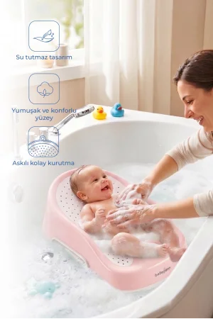 Babyjem Soft Banyo Desteği Bebek Yıkama Yardımcısı Soft Pembe