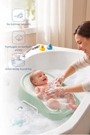 Babyjem Soft Banyo Desteği Bebek Yıkama Yardımcısı Soft Yeşil