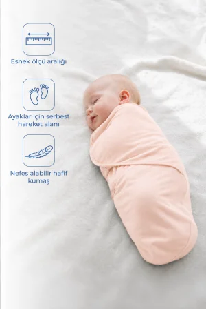 Babyjem Soft Pratik Penye Kundak Somon %100 Pamuk