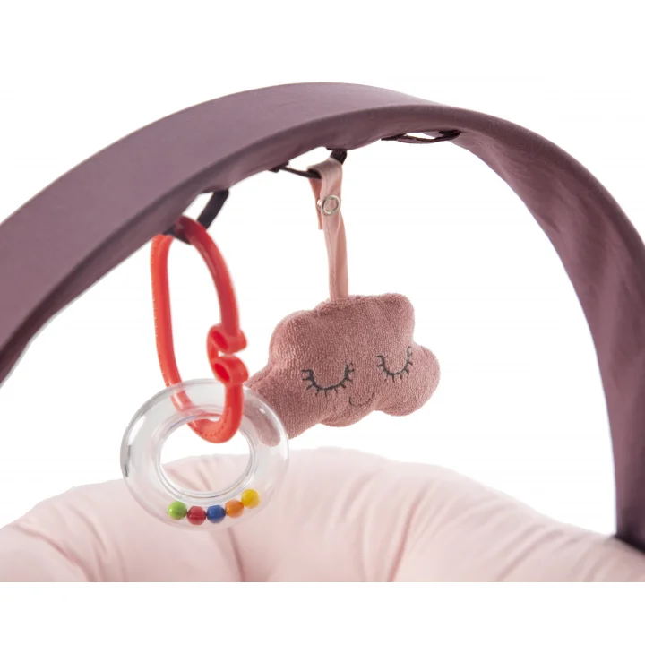 Babyjem Aktviteli Oyuncaklı Yumuşak İlk Yatağım Somon %100 Pamuk