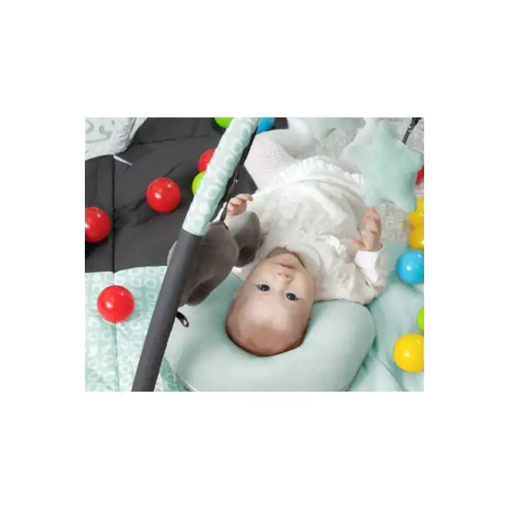 Babyjem Güvenlikli Aktivite Oyun Halısı Yeşil 25 Adet Top Hediyeli
