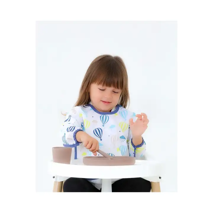 Babyjem Baskılı Blw Kollu Mama Önlüğü Balon Desen
