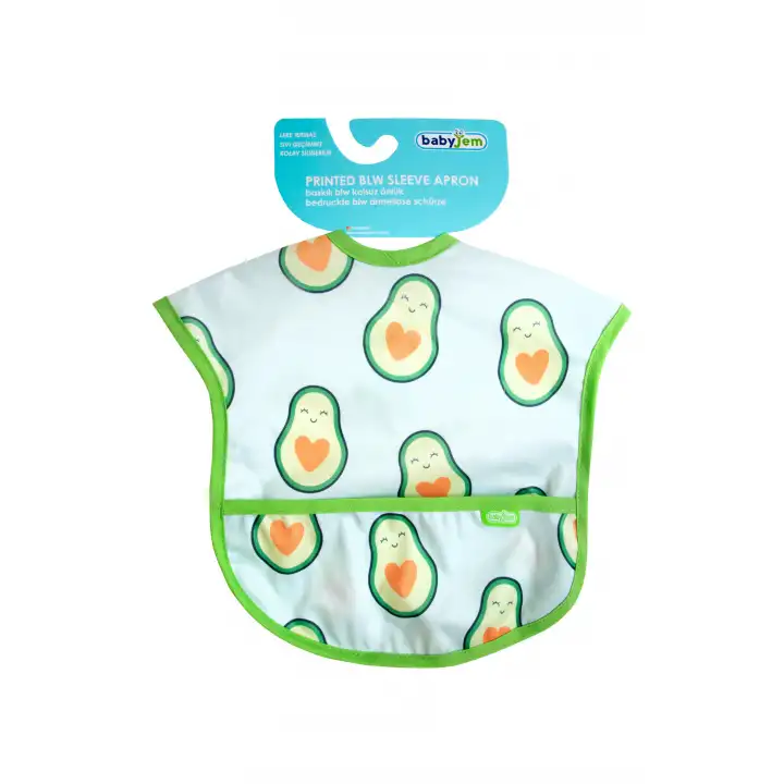 Babyjem Baskılı Blw Kolsuz Mama Önlüğü Avakado Desen