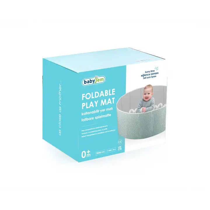 Babyjem Katlanabilir Bebek Top Havuzu Somon Çiçek 100 Adet Top Hediyeli