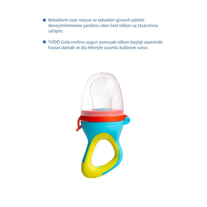 Babyjem Silikon Yumuşak Uçlu Meyve Süzgeçi Sebze Emziği Renkli