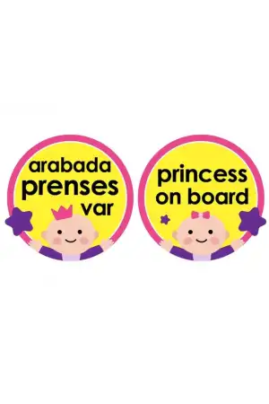 Babyjem Vakumlu Arabada Bebek Var Cam Yazısı Pembe