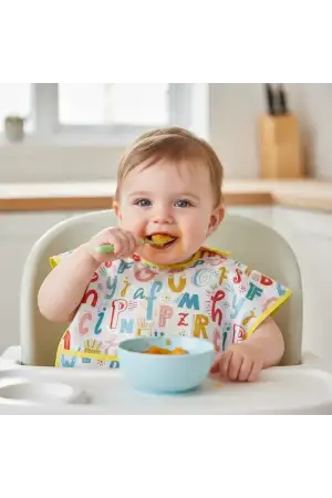 Babyjem Baskılı Blw Kolsuz Mama Önlüğü Harf Desen