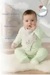 Babyjem Emzik Askılı Müslin Mama Önlüğü Ekru