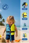 Babyjem Deniz Havuz Çocuk Yüzme Yeleği UV Korumalı 1-4 Yaş Mavi