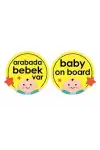 Babyjem Vakumlu Arabada Bebek Var Cam Yazısı Sarı