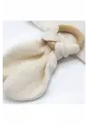 Babyjem Ahşap Diş Kaşıyıcılı Bürümcük Müslin Mama Önlüğü Ekru