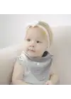 Babyjem Ahşap Diş Kaşıyıcılı Bürümcük Müslin Mama Önlüğü Gri