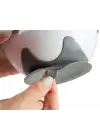 Babyjem Vakumlu Sabitlenebilir Kapaklı Mama Beslenme Tabağı Gri (BPA İçermez)