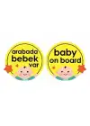 Babyjem Vakumlu Arabada Bebek Var Cam Yazısı Sarı