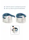Babyjem Önden Açılır Banyo ve Mama Oturağı ve Hediye Minderli - 2  Li Set İndigo Mavi