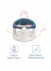 Babyjem Önden Açılır Banyo ve Mama Oturağı ve Hediye Minderli - 2  Li Set İndigo Mavi