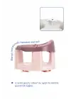 Babyjem Önden Açılır Banyo ve Mama Oturağı ve Hediye Minderli - 2 Li Set Mürdüm