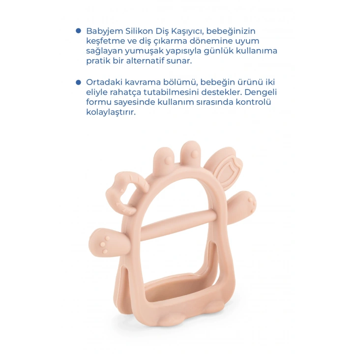 Babyjem Silikon Kolay Kavrama Diş Kaşıyıcı Pembe