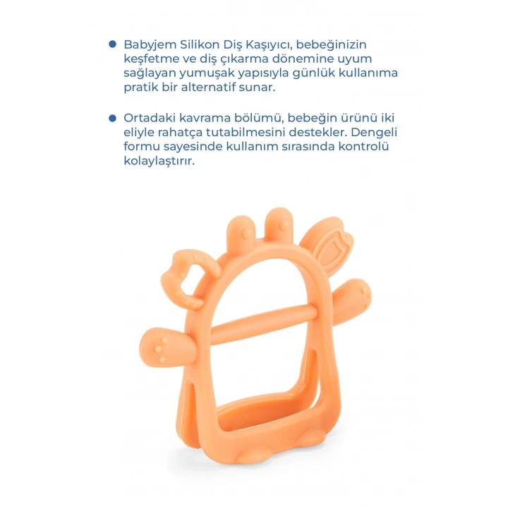 Babyjem Silikon Kolay Kavrama Diş Kaşıyıcı Soft Somon