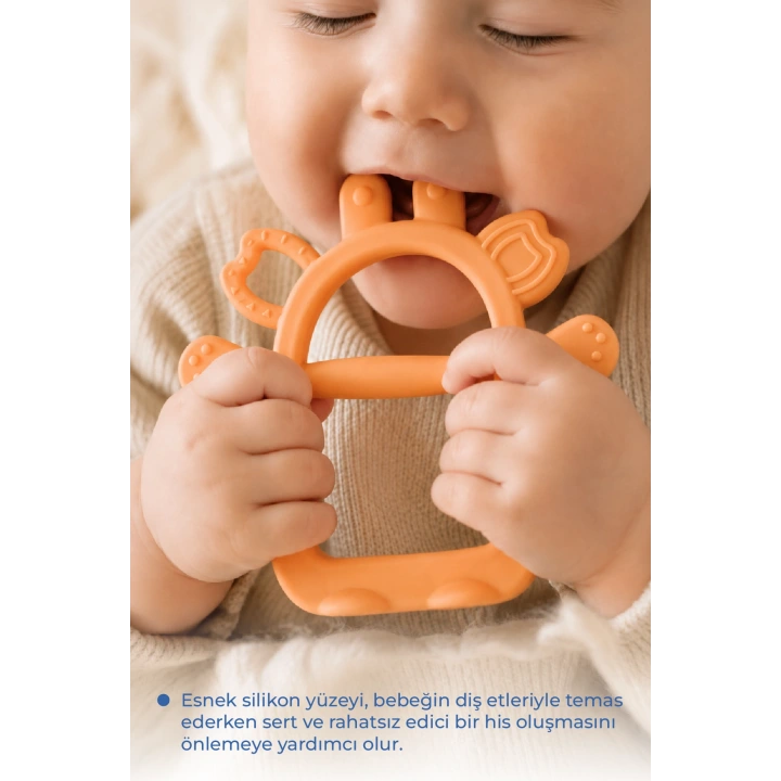 Babyjem Silikon Kolay Kavrama Diş Kaşıyıcı Soft Somon