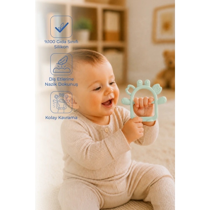 Babyjem Silikon Kolay Kavrama Diş Kaşıyıcı Soft Yeşil