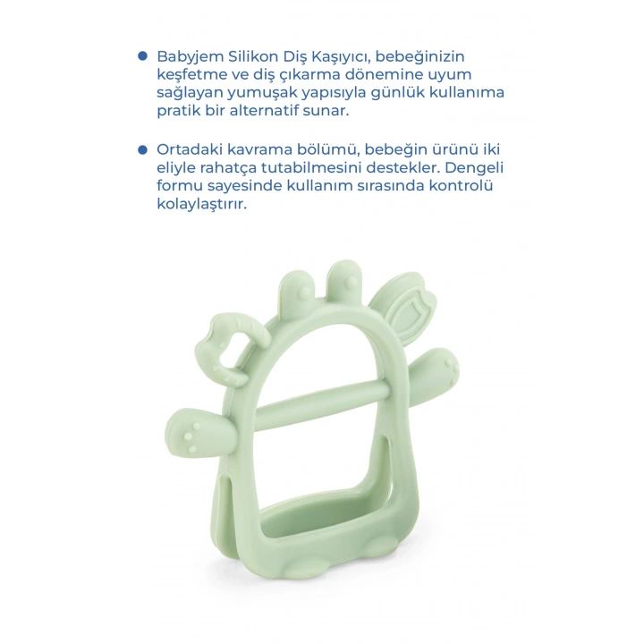 Babyjem Silikon Kolay Kavrama Diş Kaşıyıcı Soft Yeşil