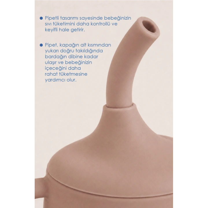 Babyjem Silikon Pipetli Bardak Latte