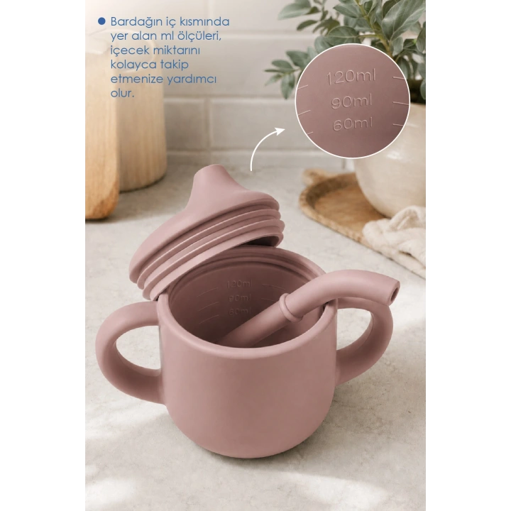 Babyjem Silikon Pipetli Bardak Latte