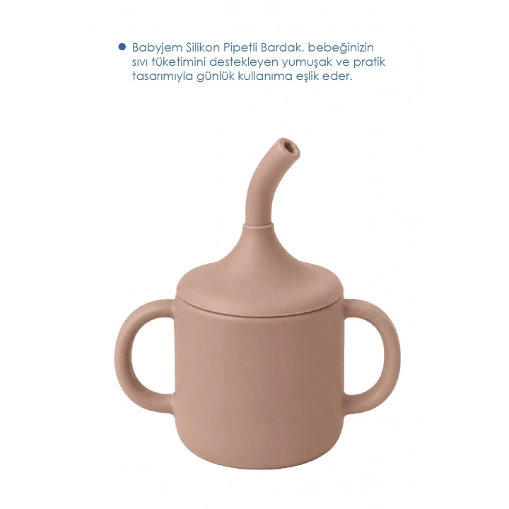 Babyjem Silikon Pipetli Bardak Latte