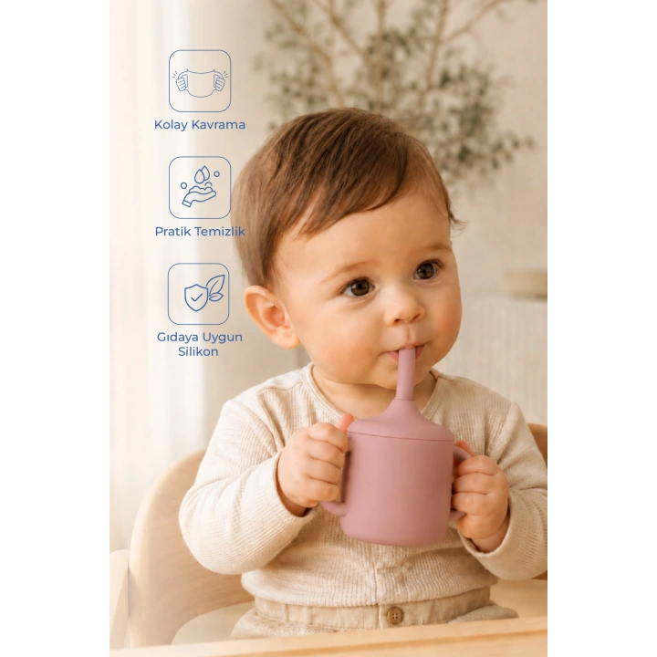 Babyjem Silikon Pipetli Bardak Mocha