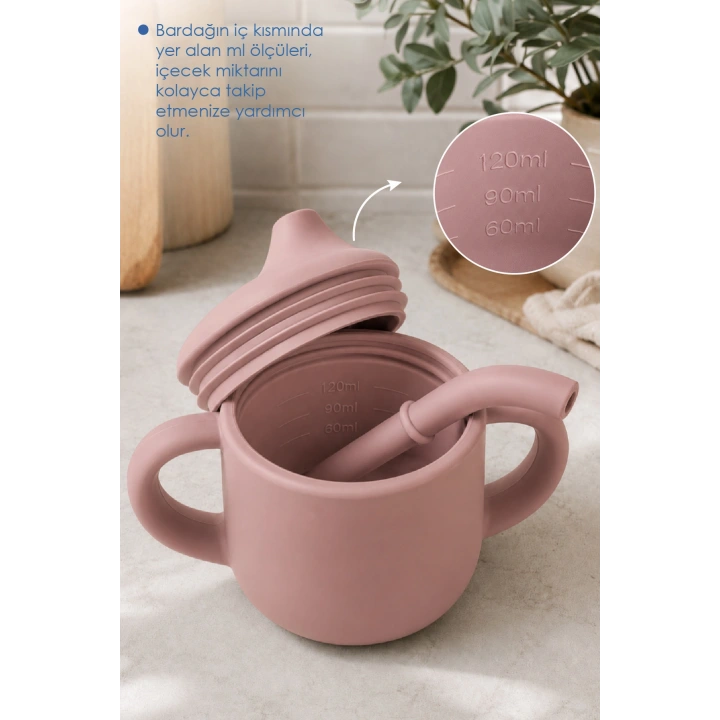 Babyjem Silikon Pipetli Bardak Mocha