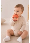 Babyjem Crabby Tutma Halkalı Silikon Diş Kaşıyıcı Turuncu