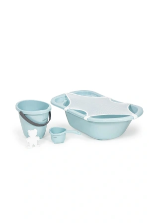 Babyjem 5 Parça Bebek Banyo Küvet Seti Soft Mavi