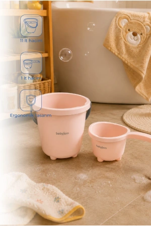 Babyjem Elegant Kova & Maşrapa Set Pembe