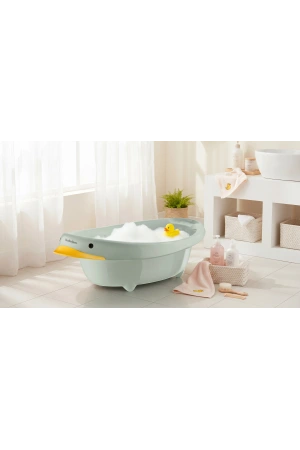 Babyjem Neşeli Ördek Bebek Banyo Küveti Soft Yeşil