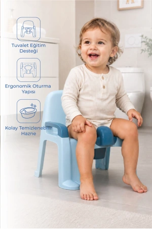 Babyjem Afacan Lazımlık Ergonomik Tuvalet Eğitimi Yardımcısı İndigo Mavi