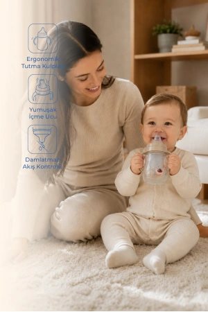 Babyjem Damlatmayan Suluk Alıştırma Bardağı 250 ml Vizon