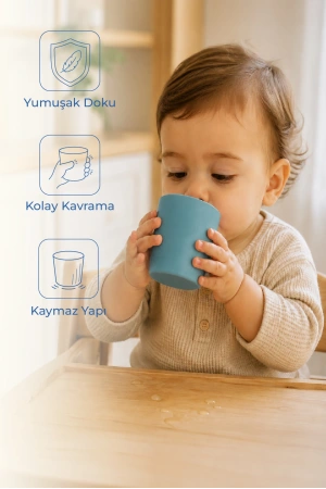 Babyjem Kolay Kavrama Silikon Bardak Yeşil