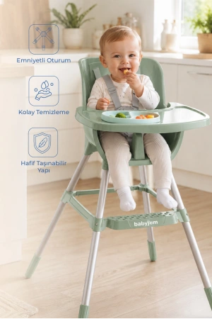 Babyjem XSoft Mama Sandalyesi Soft Yeşil