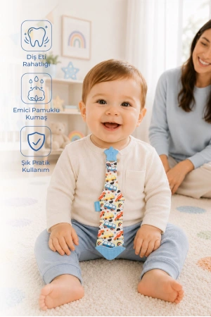 Babyjem Silikon Diş Kaşıyıcı Fular & Kravat Diş Kaşıyıcı Mavi Outlet