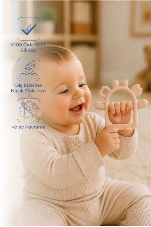 Babyjem Silikon Kolay Kavrama Diş Kaşıyıcı Pembe