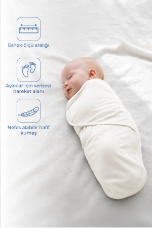 Babyjem Soft Pratik Penye Kundak Ekru %100 Pamuk
