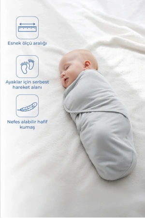 Babyjem Soft Pratik Penye Kundak Gri %100 Pamuk