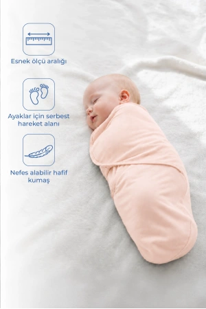 Babyjem Soft Pratik Penye Kundak Somon %100 Pamuk