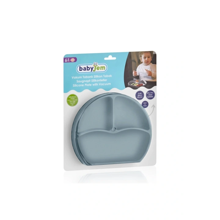 Babyjem Vakum Tabanlı Silikon Tabak Yeşil - Bpa Free