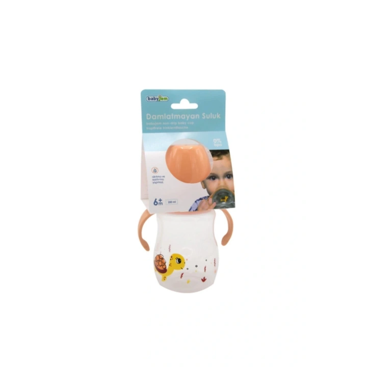 Babyjem Damlatmayan Suluk Alıştırma Bardağı 250 ml Turuncu