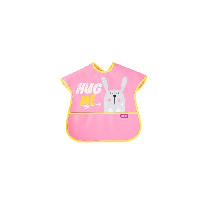 Babyjem Poli Muşamba Önlük Büyük Pembe