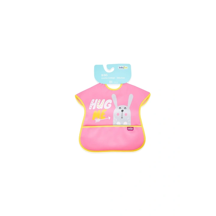 Babyjem Poli Muşamba Önlük Büyük Pembe