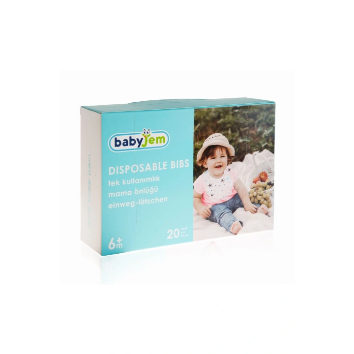 Babyjem Tek Kullanımlık Mama Önlüğü 20 Adet - Sıvı Geçirmez & Yüksek Emici Dokulu